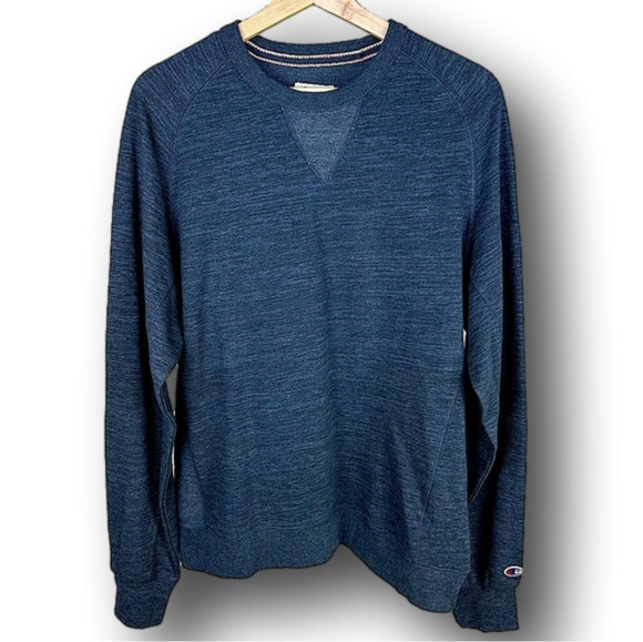 𝅺Champion Athletic Apparel Reverse Weave Long-sleeve T-Shirt Navy Men's Large - Picture 1 of 7